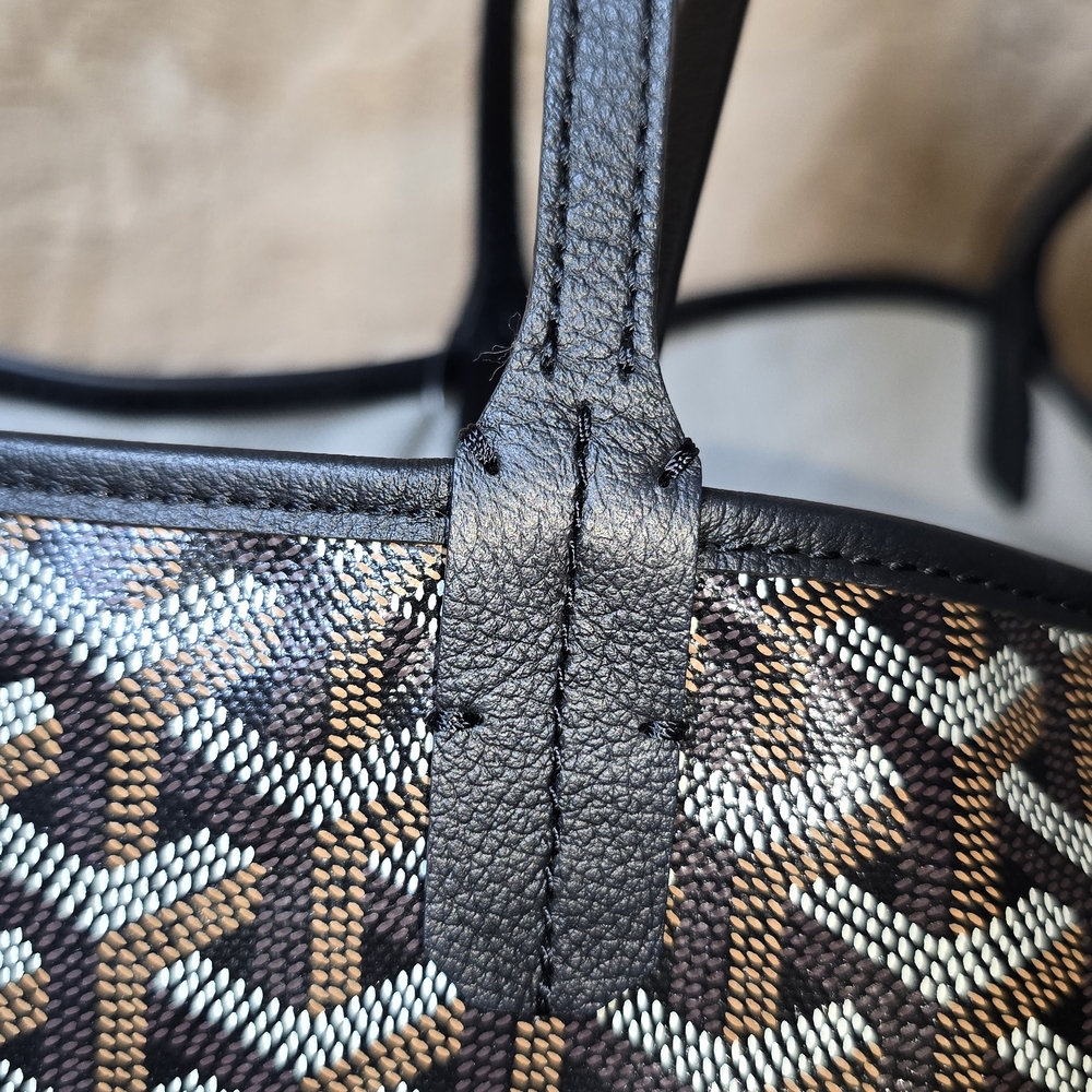✨️SOLD✨️Goyard St. Louis PM Tote Bag Unused W Tag Black - Picture 4 of 16